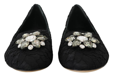 Dolce & Gabbana Elegant Floral Lace Flat Vally Shoes - Hilstor