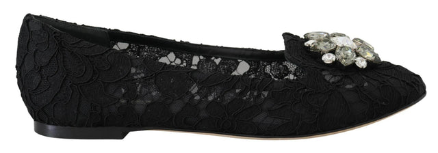Dolce & Gabbana Elegant Floral Lace Flat Vally Shoes - Hilstor