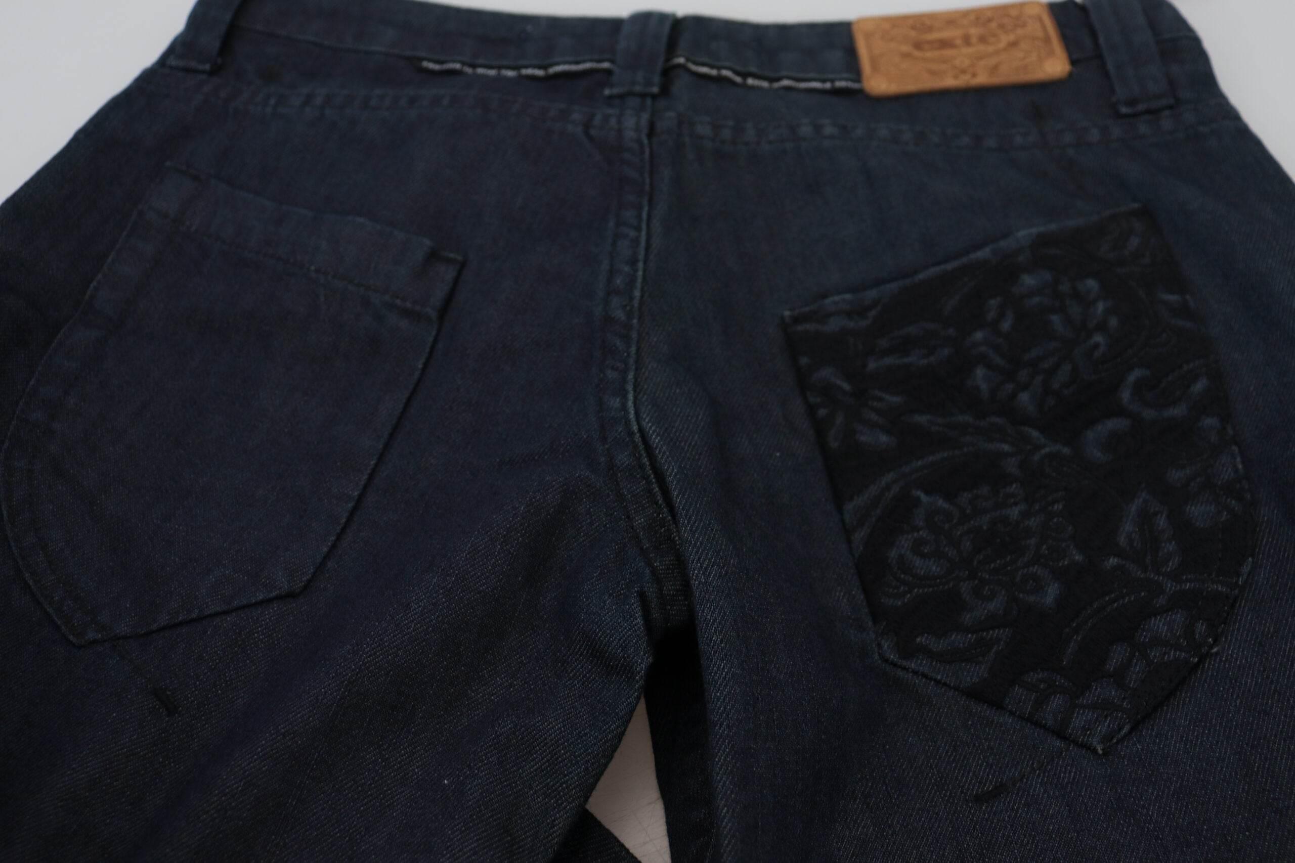 Exte Dark Blue Low Waist Straight Fit Women Denim Jeans - Hilstor