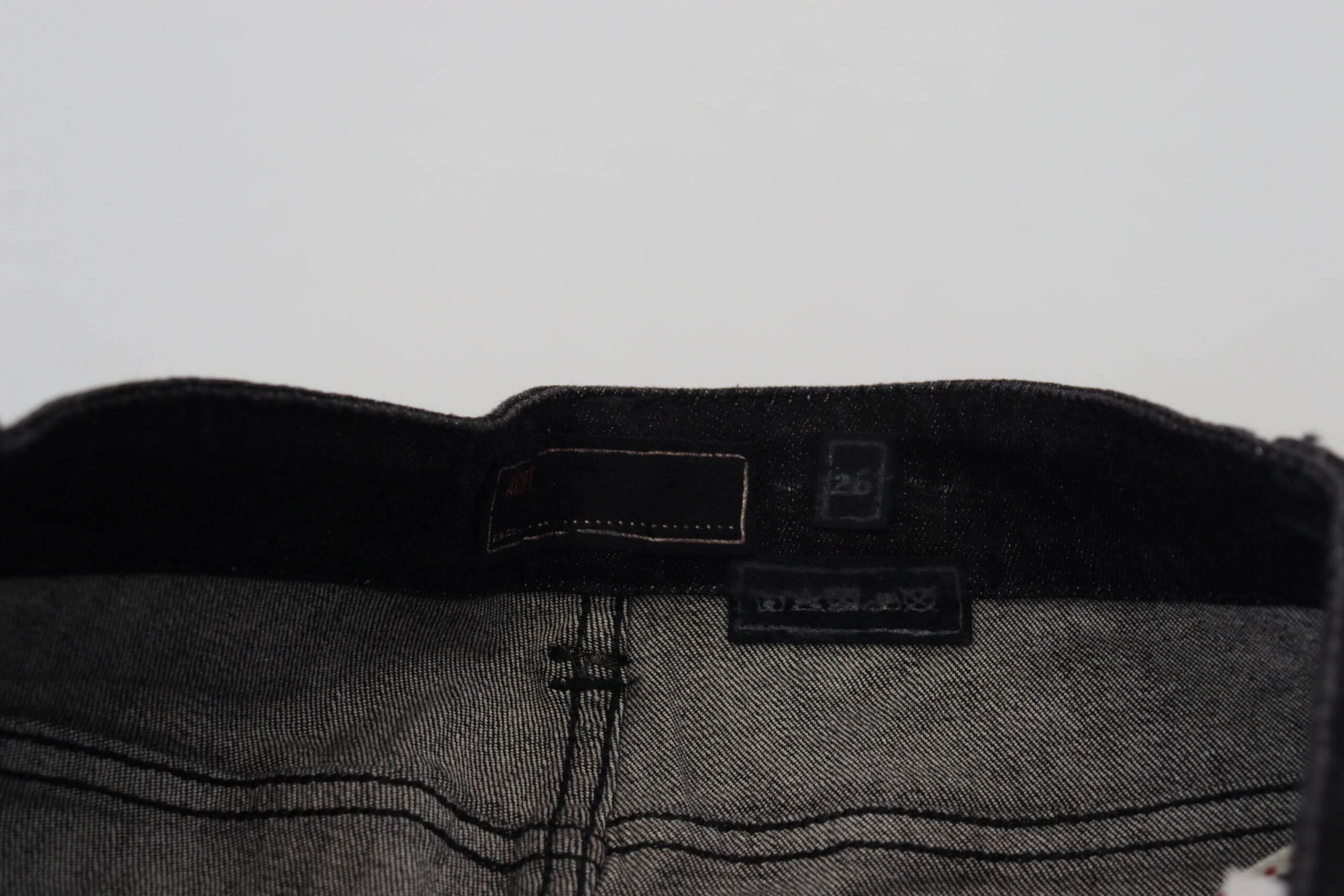 Acht Black Low Waist Slim Fit Cotton Denim Jeans - Hilstor