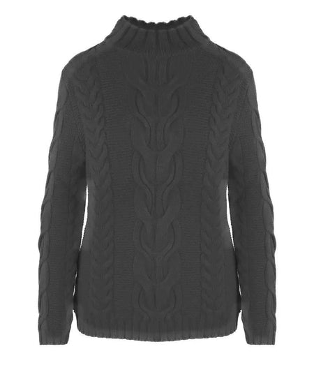 Malo Gray Wool Women Turtleneck Sweater - Hilstor