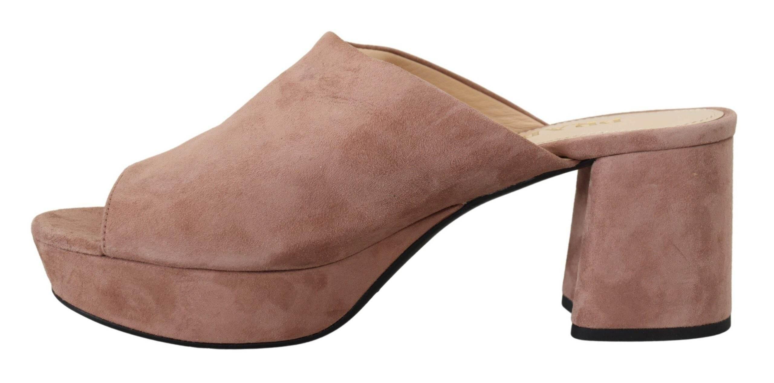 Prada Elegant Dark Rose Suede Heels - Hilstor