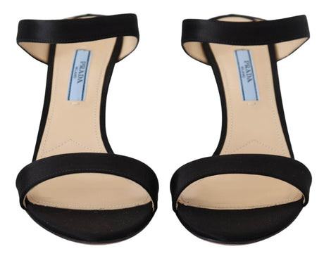 Prada Elegant Black Leather Heels Pumps - Hilstor