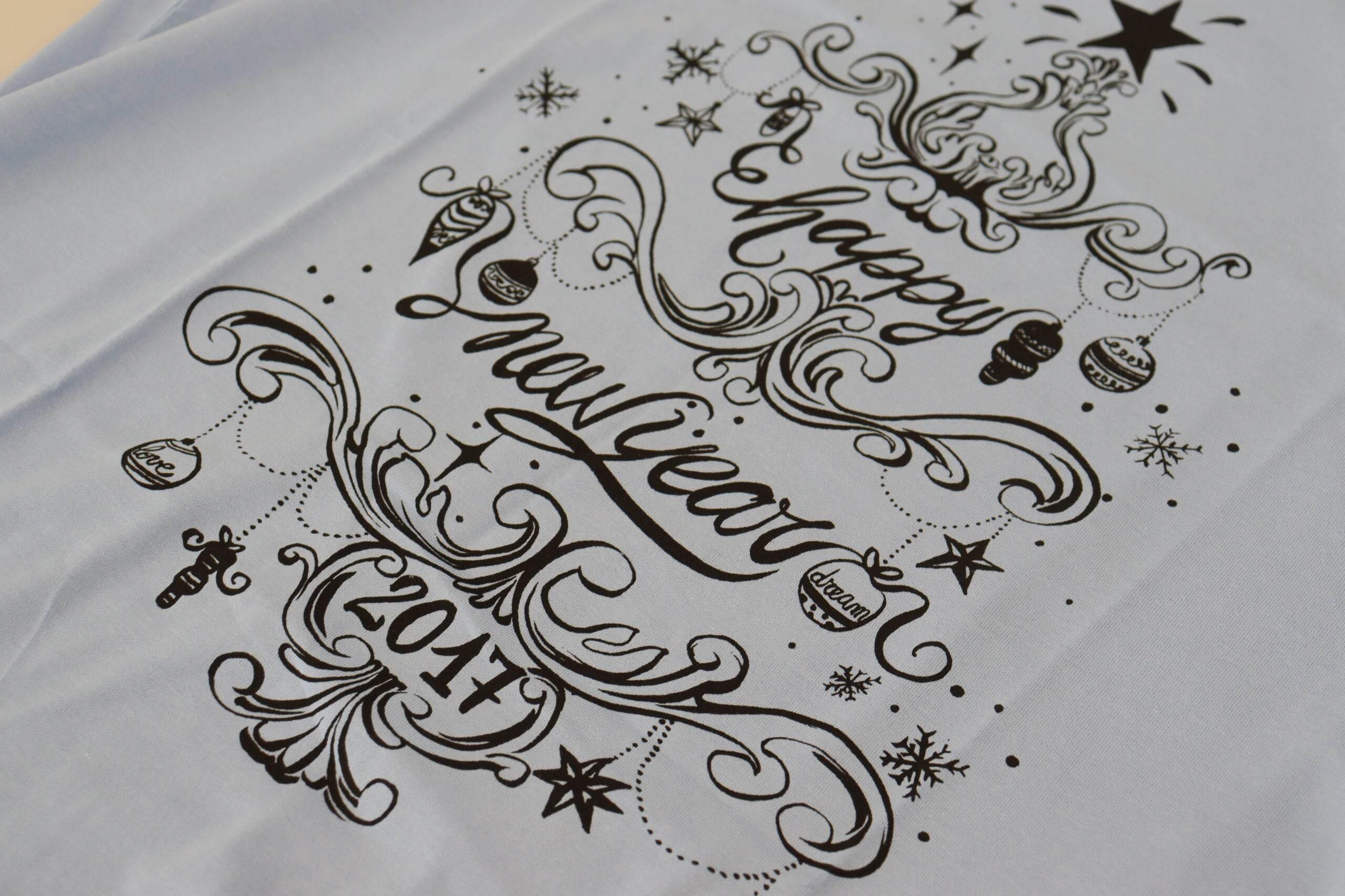 Dolce & Gabbana Light Blue Happy New Year 2017 Cotton T-shirt - Hilstor