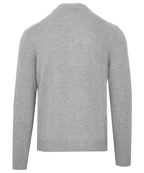 Malo Gray Wool Men Sweater with Diamond Stitching - Hilstor