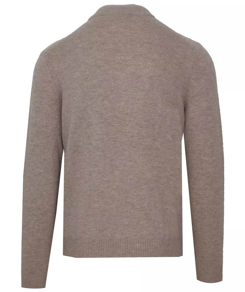 Malo Beige Wool Men Sweater - Hilstor