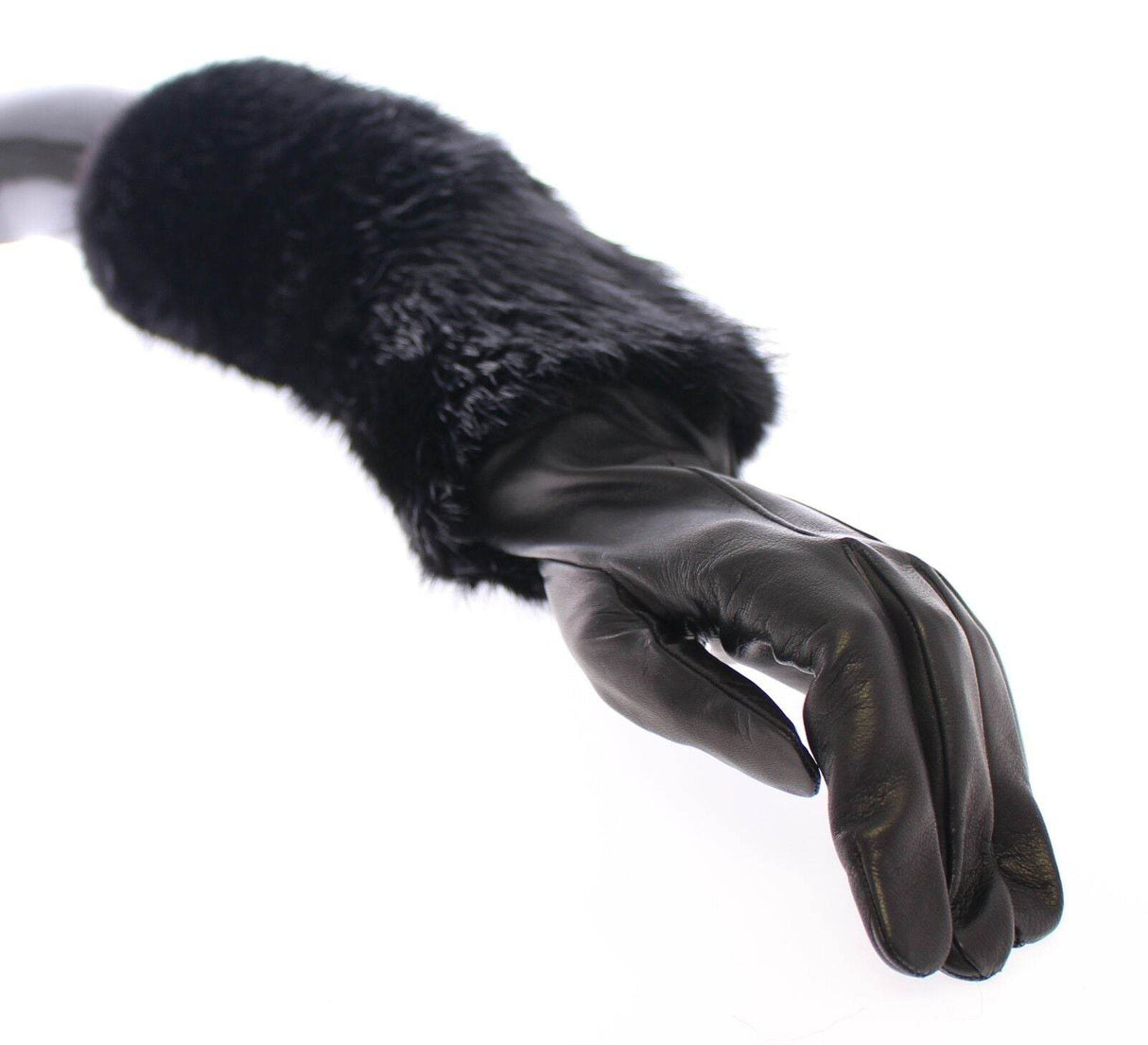 Dolce & Gabbana Elegant Elbow-Length Beaver Fur Gloves - Hilstor