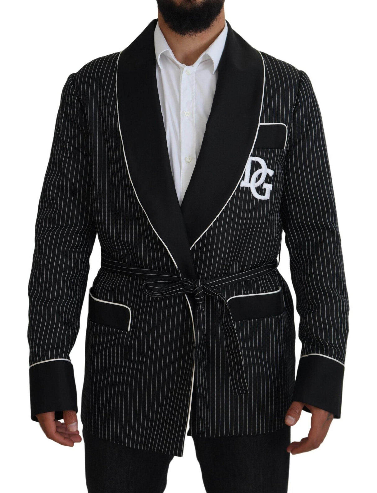 Dolce & Gabbana Elegant Silk-Lined Robe Jacket - Hilstor