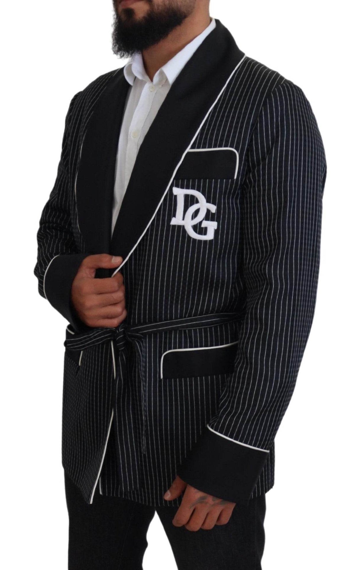 Dolce & Gabbana Elegant Silk-Lined Robe Jacket - Hilstor