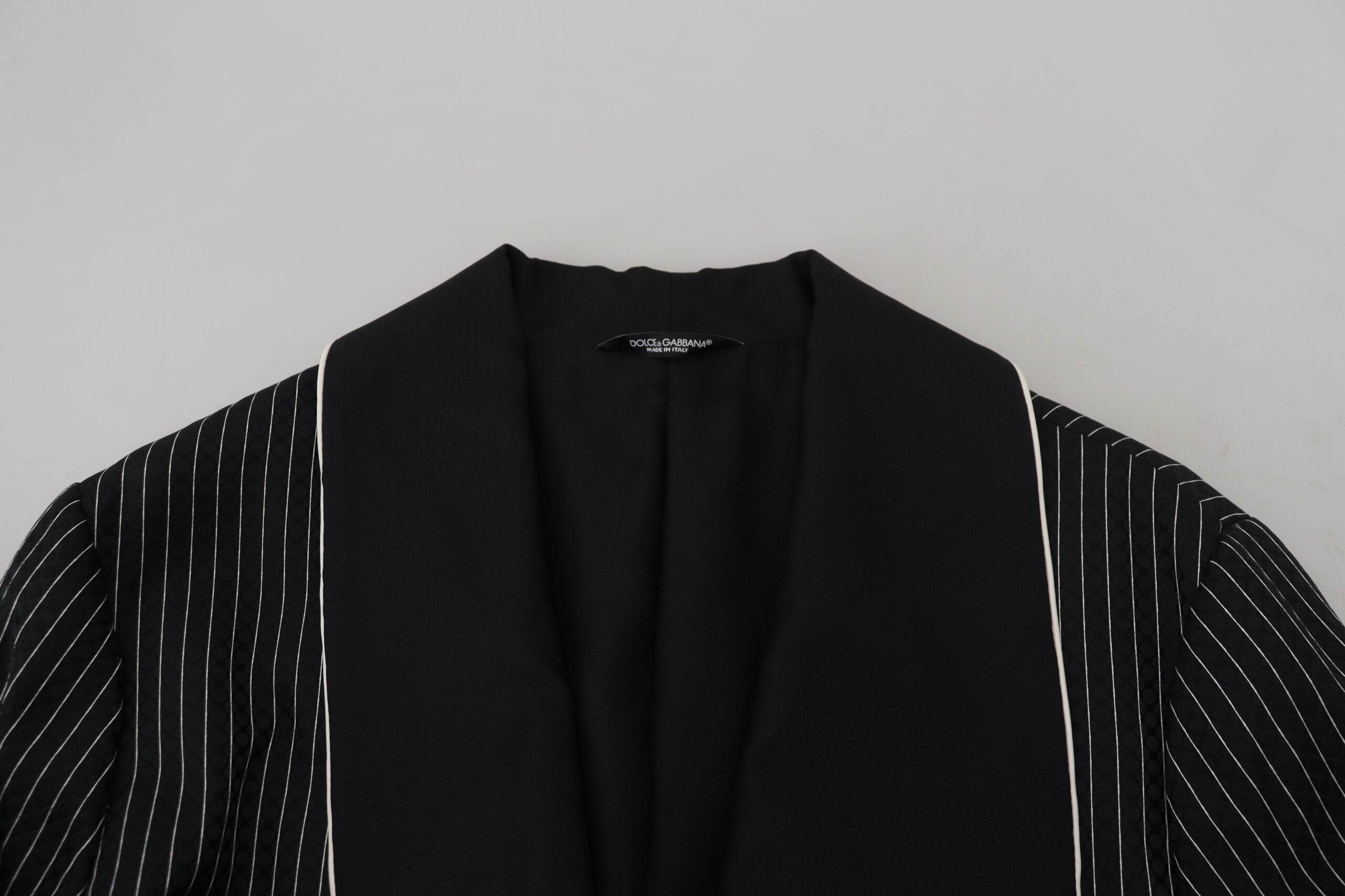 Dolce & Gabbana Elegant Silk-Lined Robe Jacket - Hilstor