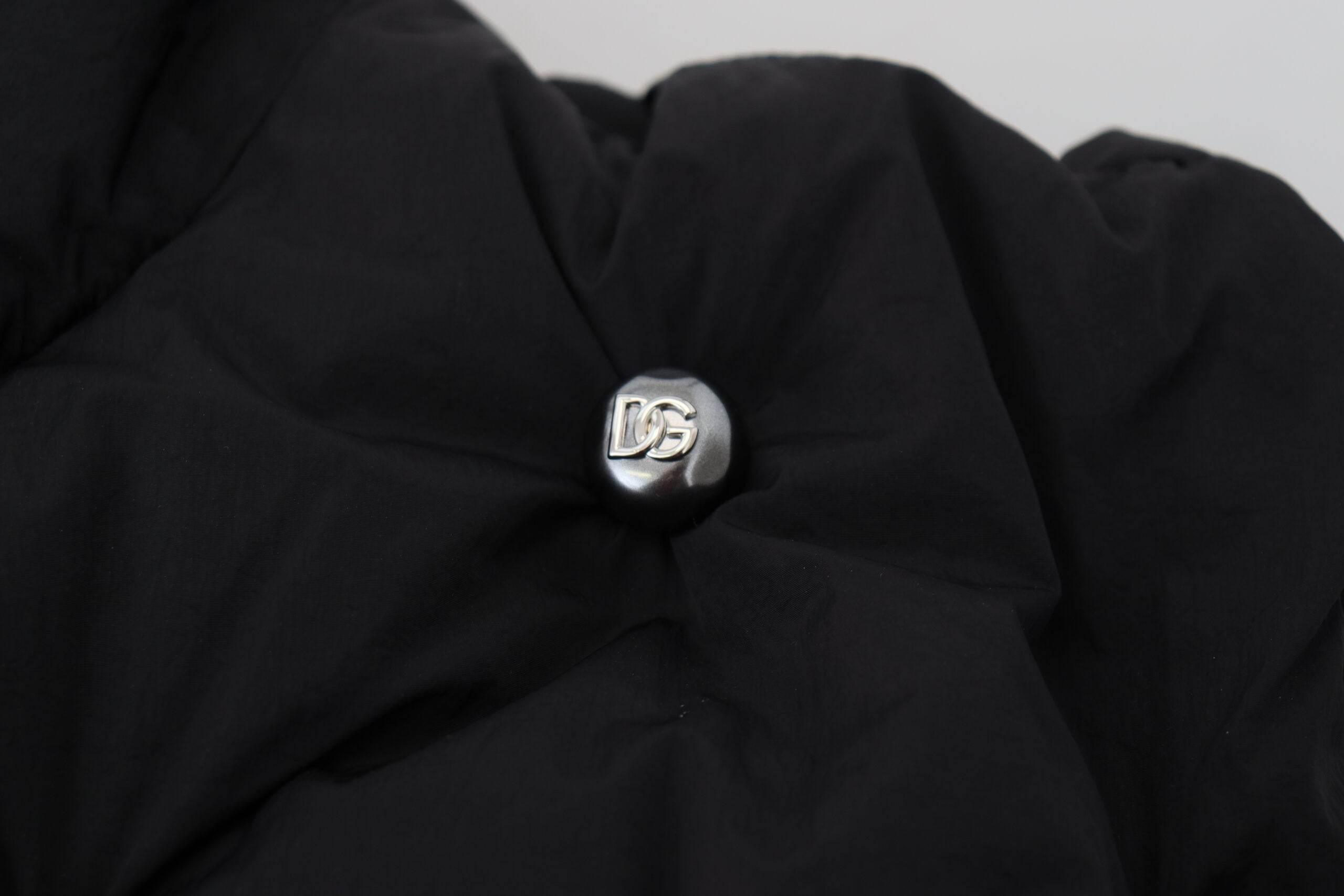 Dolce & Gabbana Black Sleeveless DG Metal Embellishment Jacket - Hilstor