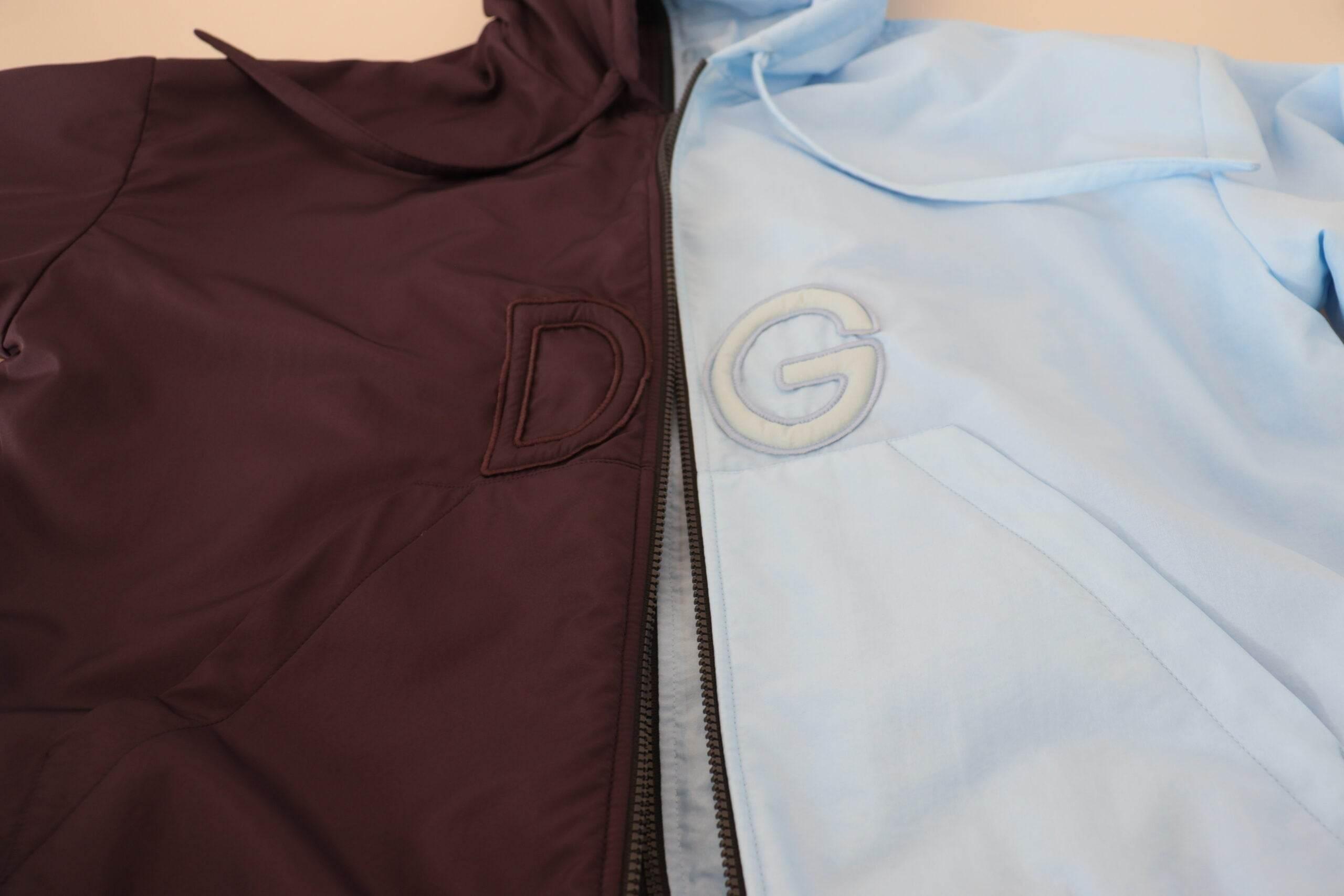 Dolce & Gabbana Black Blue DG Hooded Full Zip Men Jacket - Hilstor