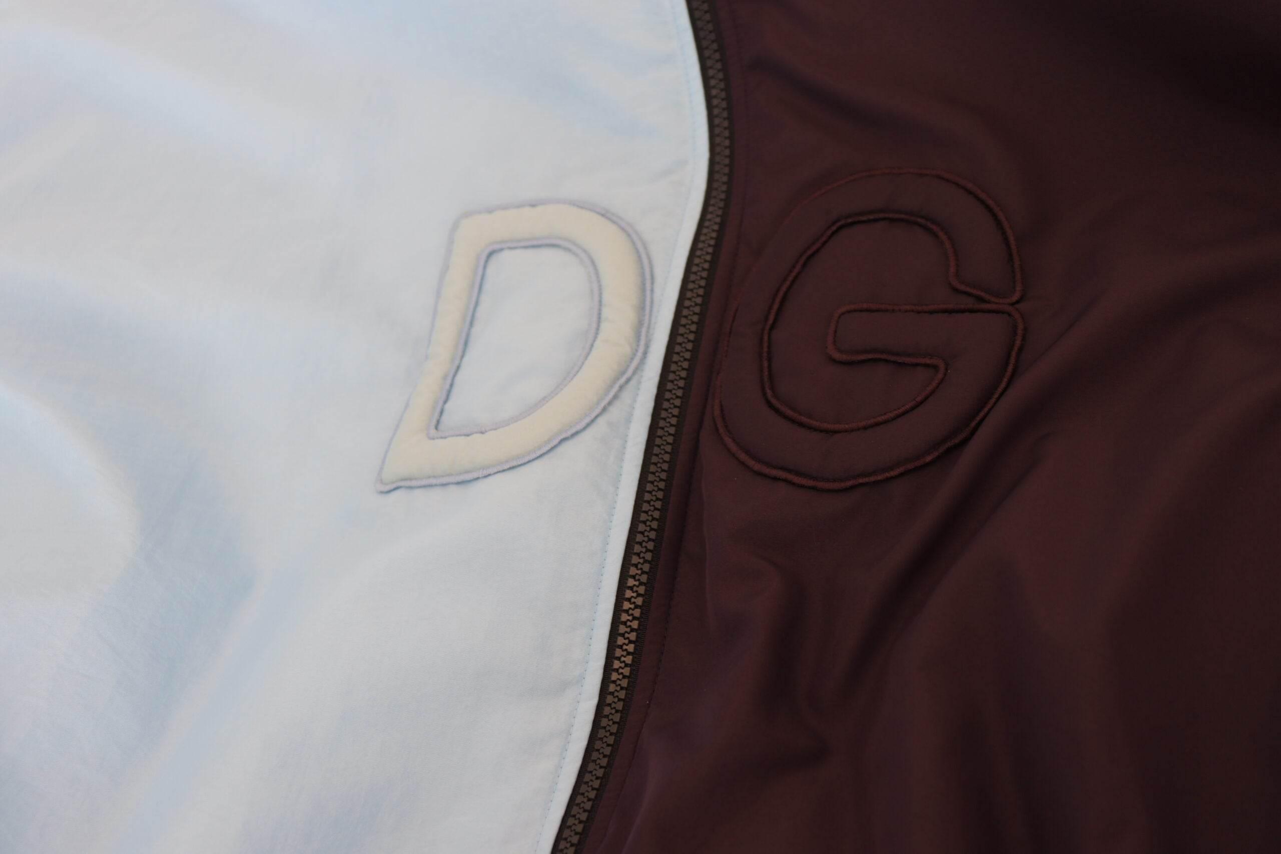 Dolce & Gabbana Black Blue DG Hooded Full Zip Men Jacket - Hilstor