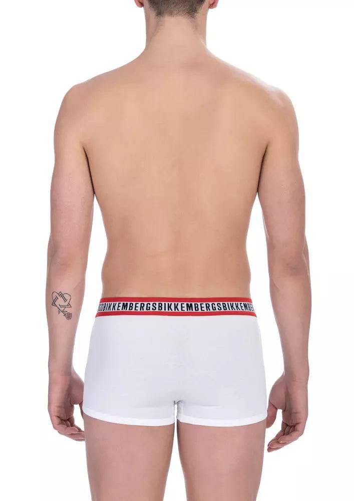 Bikkembergs White Cotton Men's Underwear Trunk Duo Pack - Hilstor