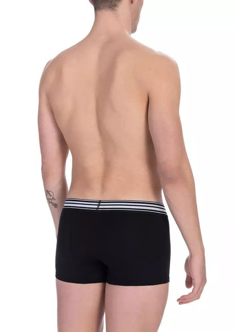 Bikkembergs Black Cotton Men Trunk Twin Pack - Hilstor