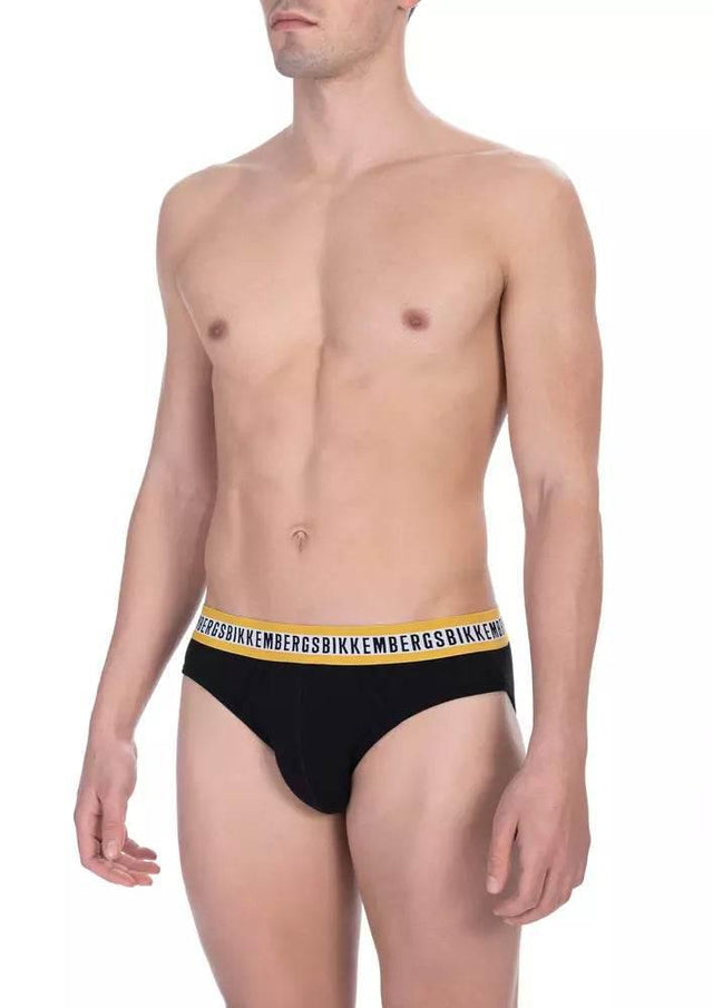 Bikkembergs Black Cotton Men Brief - Hilstor