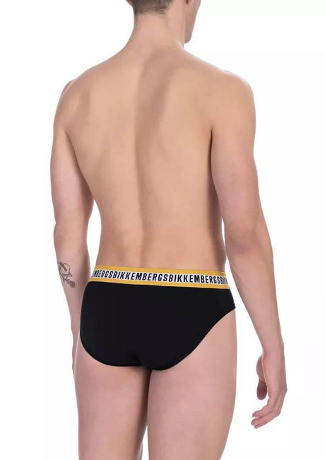Bikkembergs Black Cotton Men Brief - Hilstor