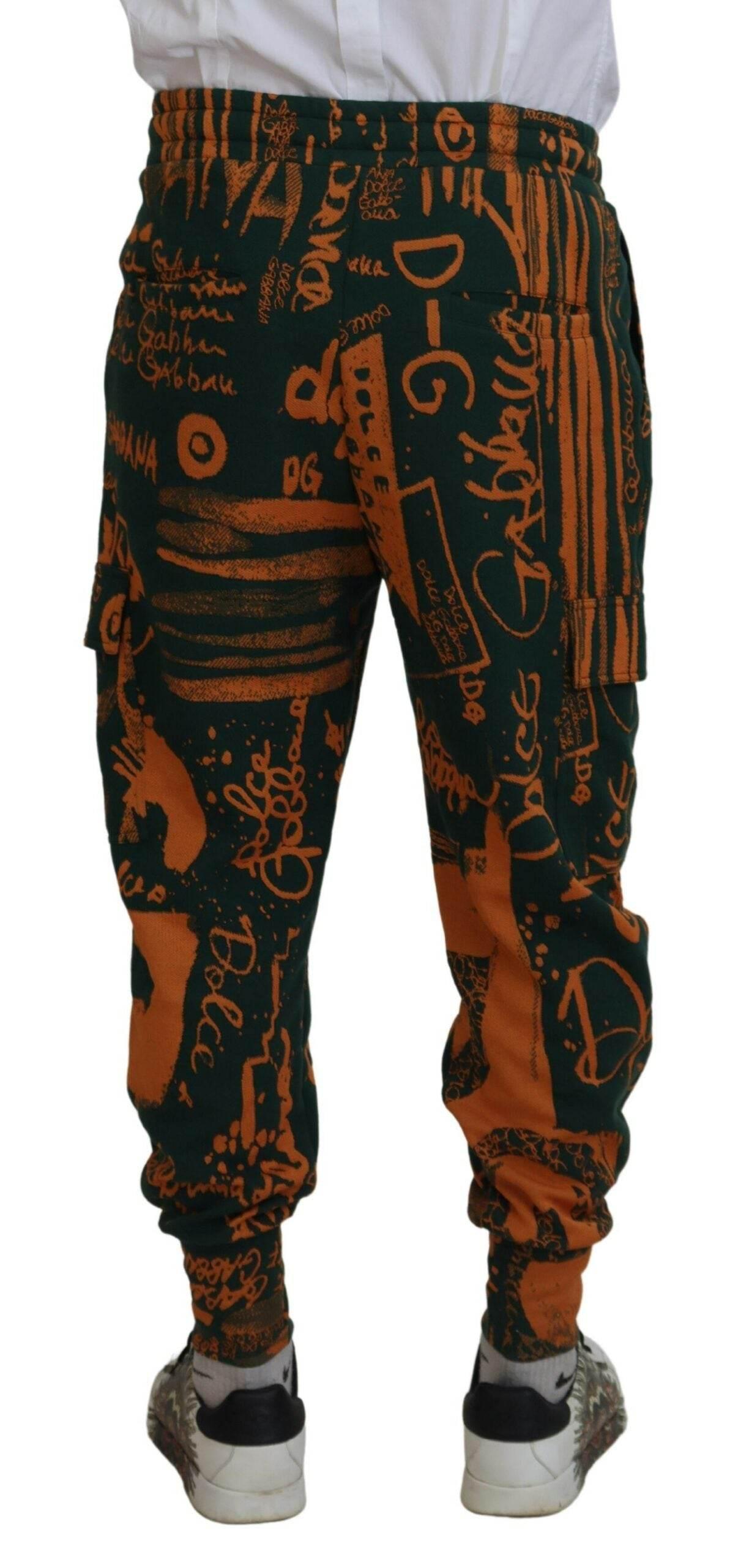 Dolce & Gabbana Multicolor Silk Blend Jogger Cargo Pants - Hilstor
