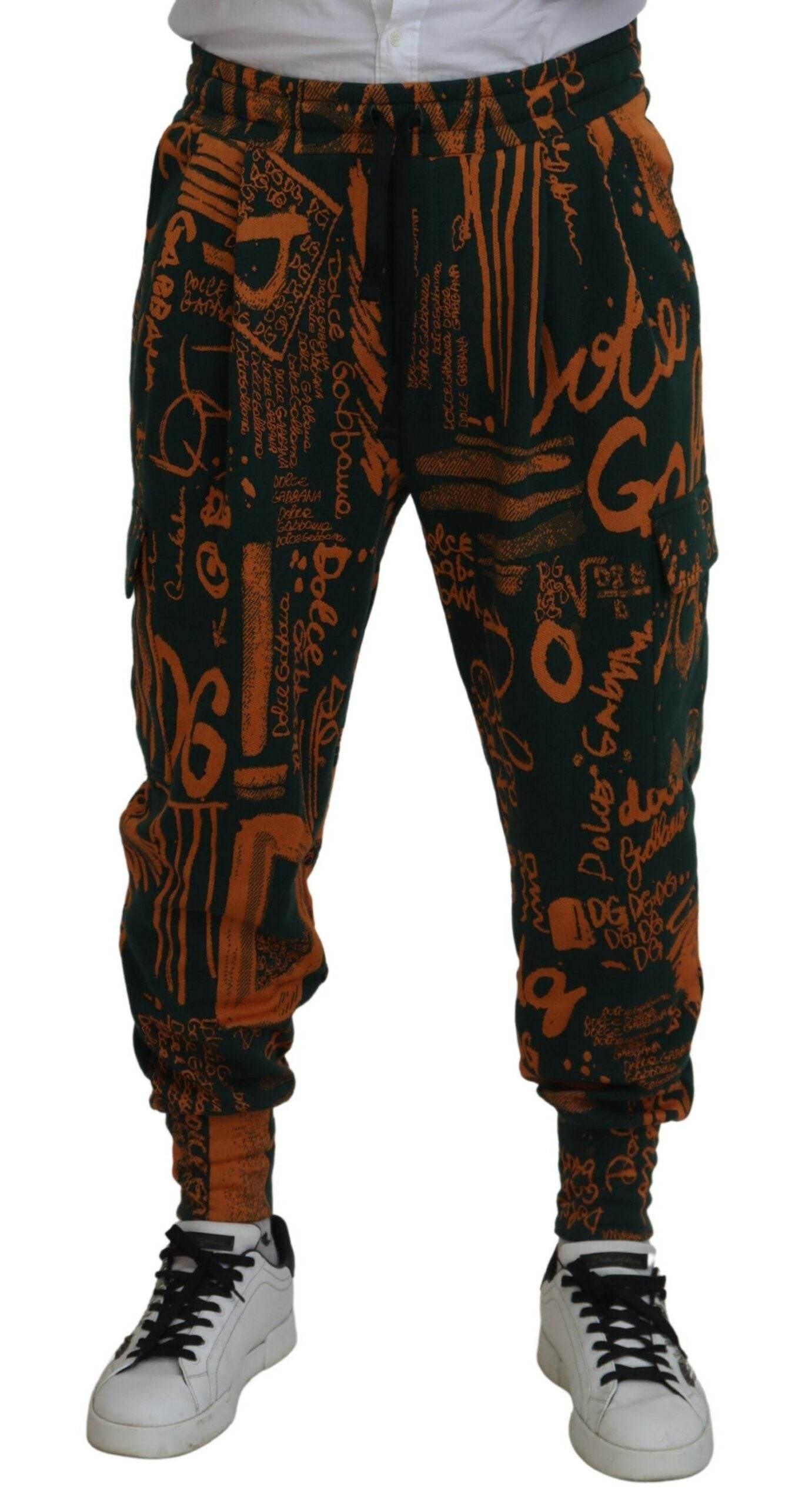 Dolce & Gabbana Multicolor Silk Blend Jogger Cargo Pants - Hilstor