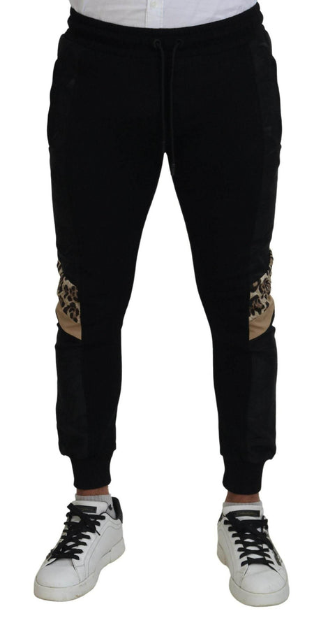 Dolce & Gabbana Black Polyester Skinny Jogger Men Pants - Hilstor