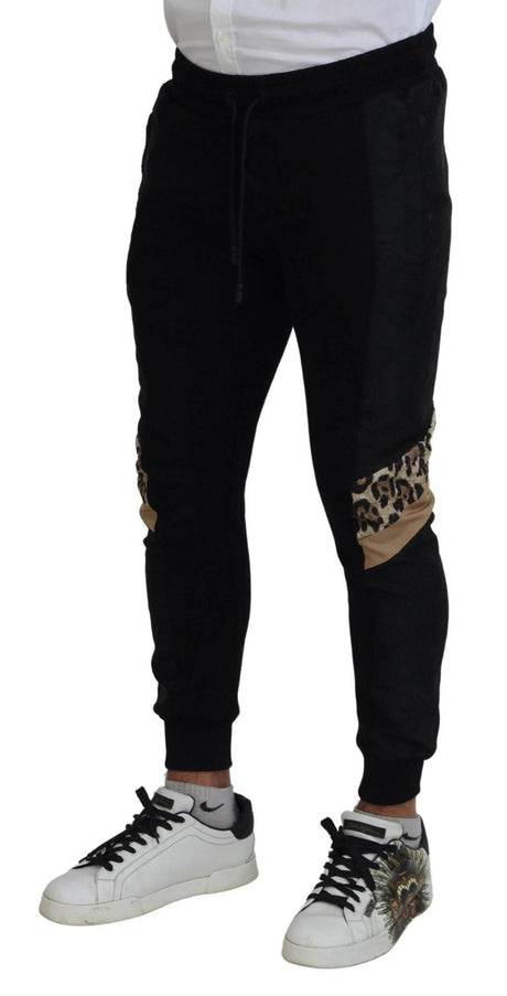 Dolce & Gabbana Black Polyester Skinny Jogger Men Pants - Hilstor