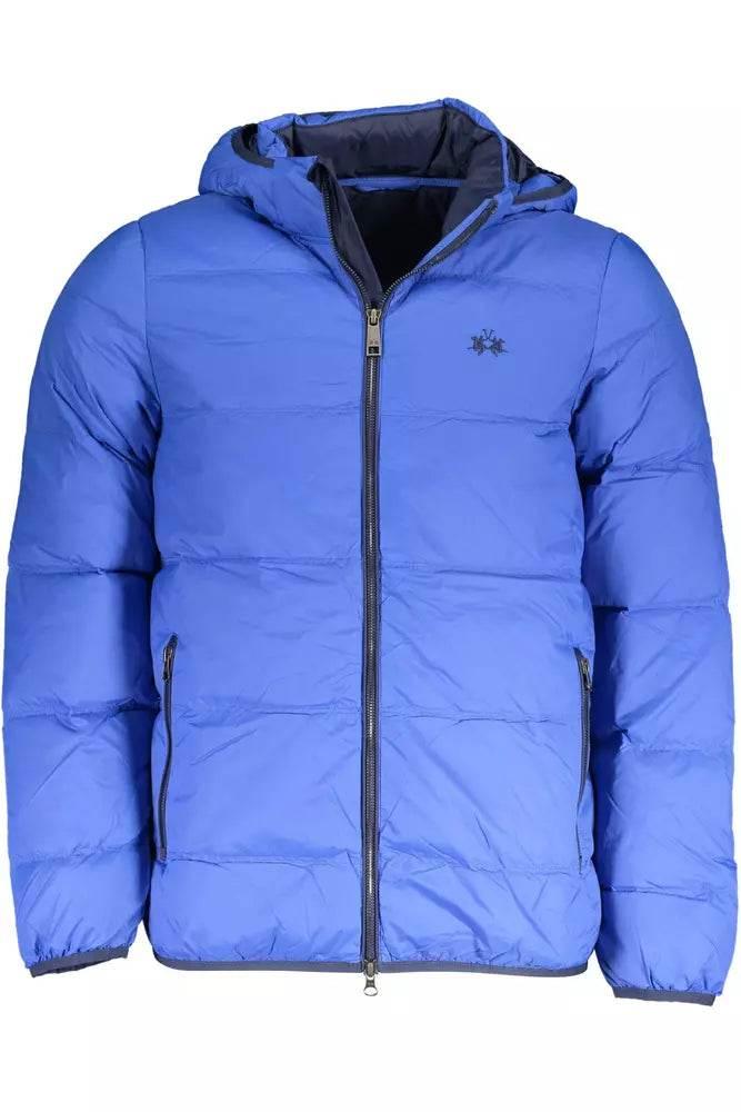 La Martina Elite Blue Jacket with Detachable Hood - Hilstor