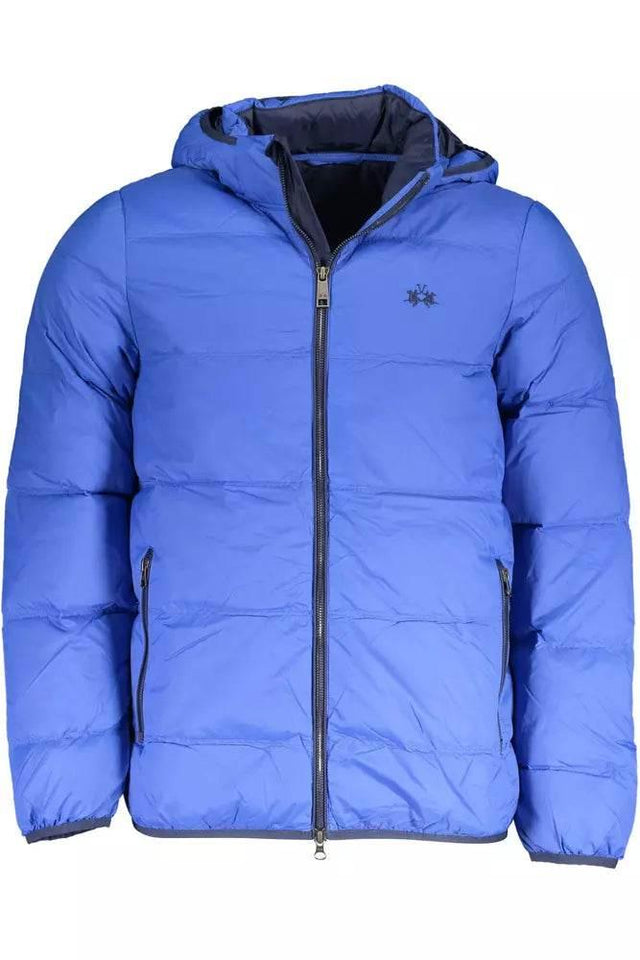 La Martina Elite Blue Jacket with Detachable Hood - Hilstor