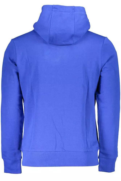 La Martina Chic Blue Embroidered Hooded Sweatshirt - Hilstor