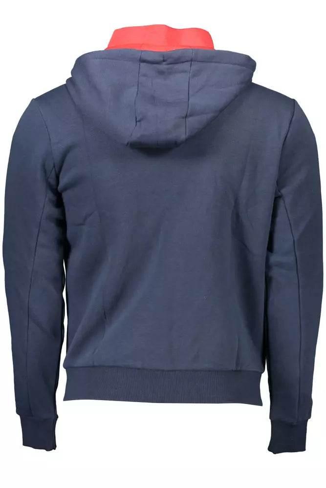 U.S. POLO ASSN. Chic Blue Hooded Zip Sweatshirt - Embroidered Detail - Hilstor