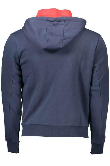 U.S. POLO ASSN. Chic Blue Hooded Zip Sweatshirt - Embroidered Detail - Hilstor