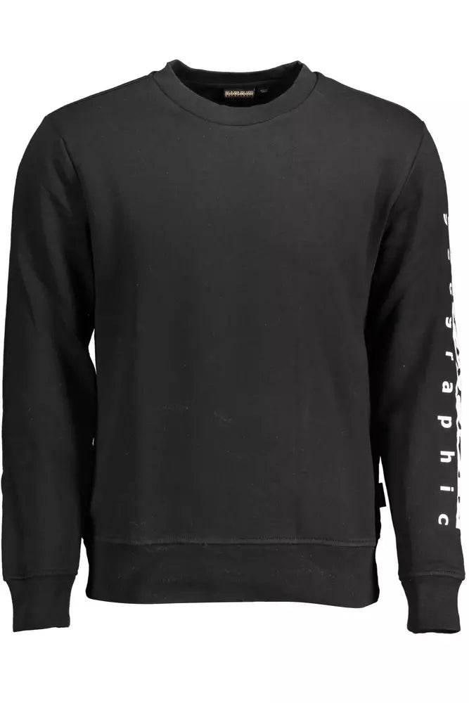 Napapijri Elevate Your Style with a Sleek Black Sweatshirt - Hilstor