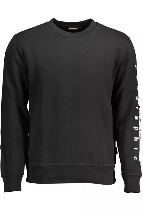 Napapijri Elevate Your Style with a Sleek Black Sweatshirt - Hilstor