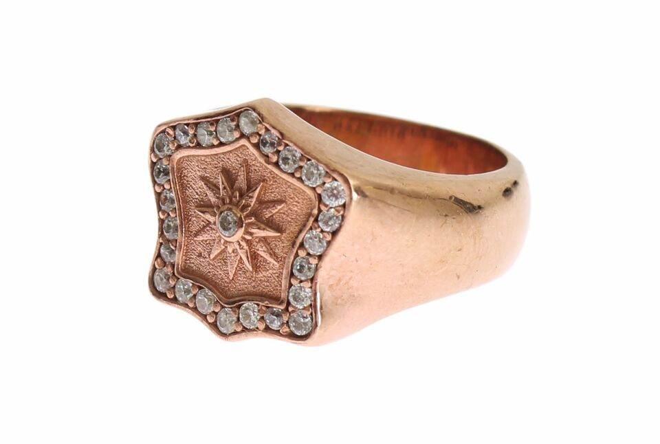 Nialaya Chic Pink Gold Plated Sterling Silver Ring - Hilstor