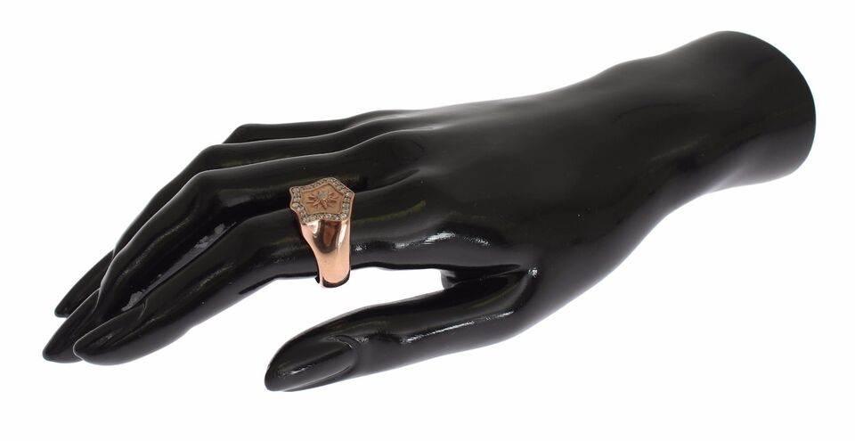 Nialaya Chic Pink Gold Plated Sterling Silver Ring - Hilstor