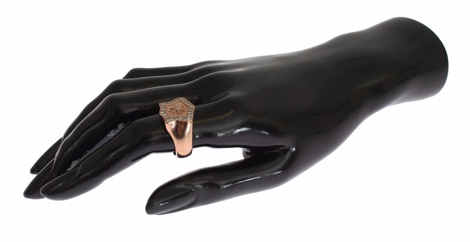 Nialaya Pink Guld 925 Sølv Autentisk Klar Ring