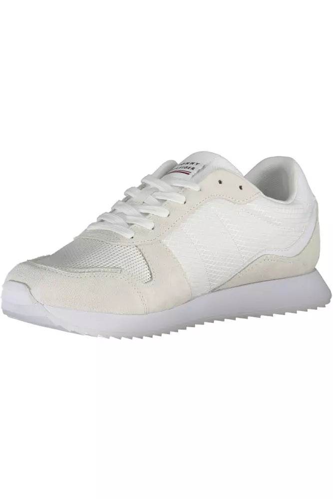 Tommy Hilfiger Eco-Conscious White Sneakers With Logo Accent - Hilstor