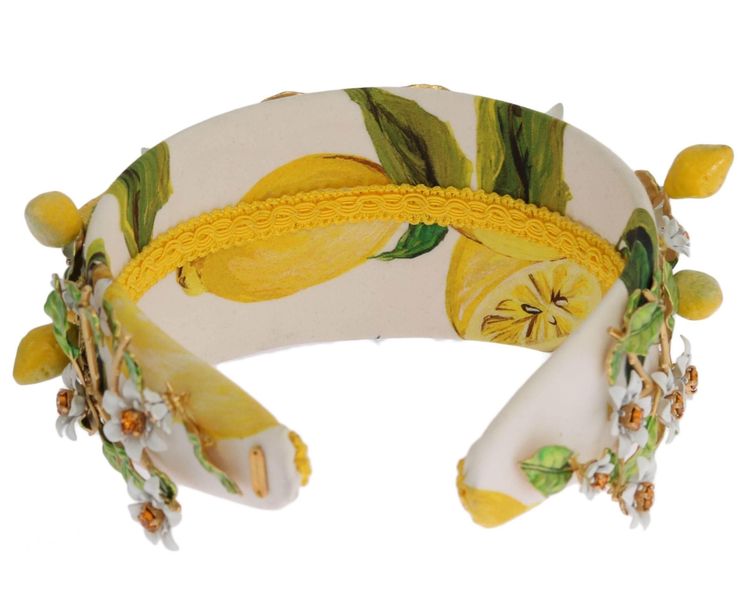 Dolce & Gabbana Sicilian Lemon Crystal Diadem Tiara - Hilstor