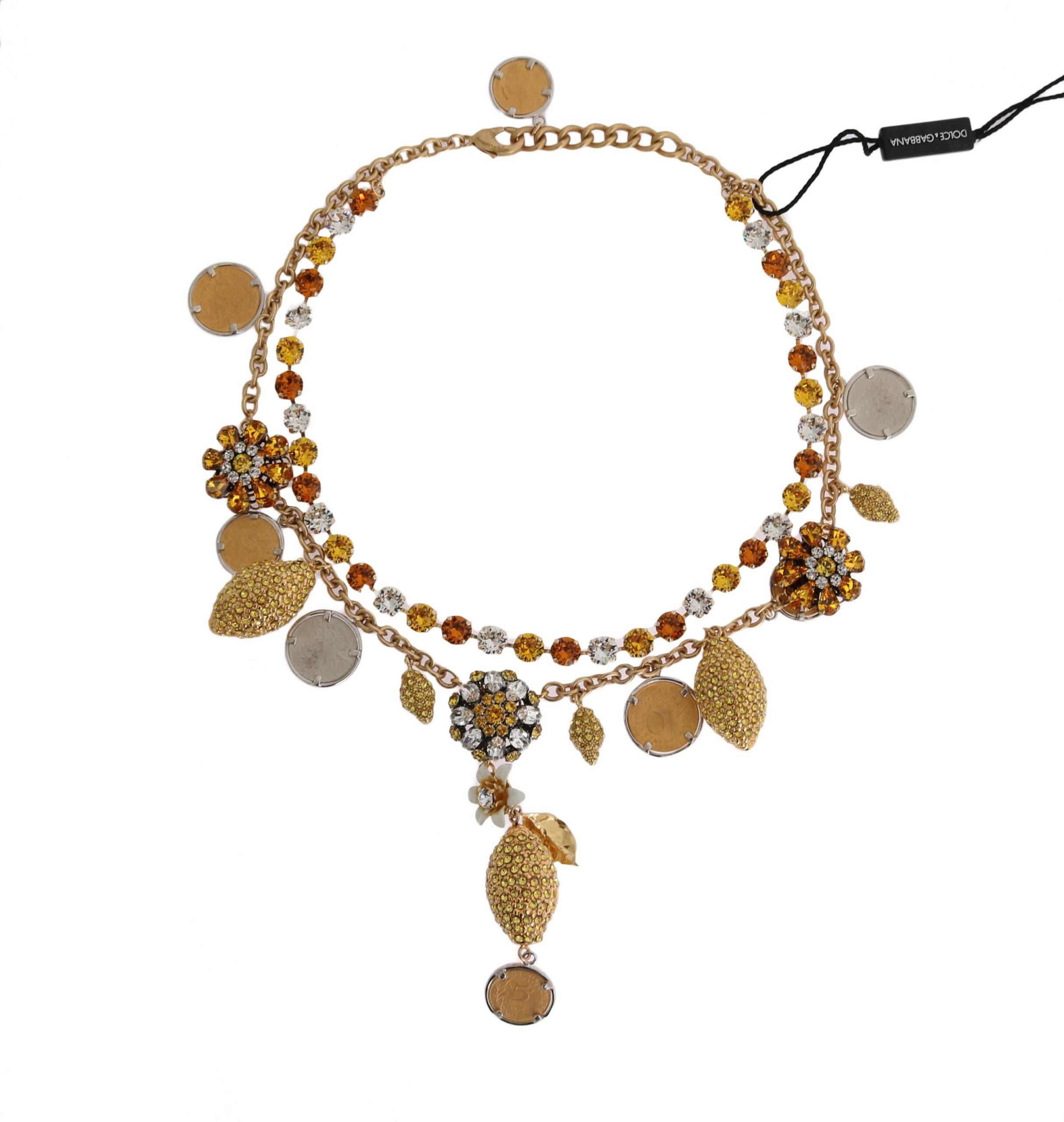Dolce & Gabbana Elegant Gold-Plated Statement Necklace - Hilstor