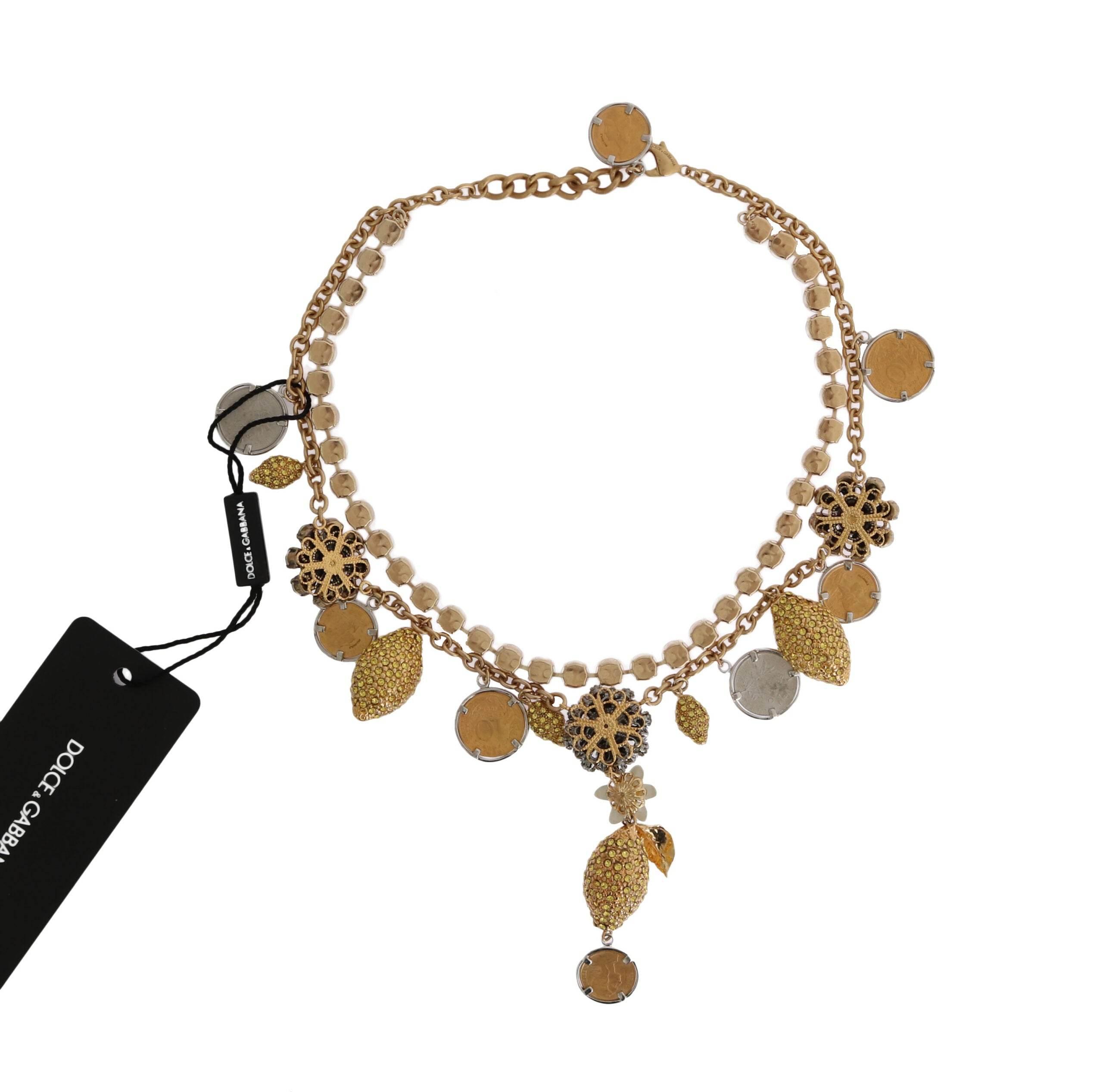 Dolce & Gabbana Elegant Gold-Plated Statement Necklace - Hilstor