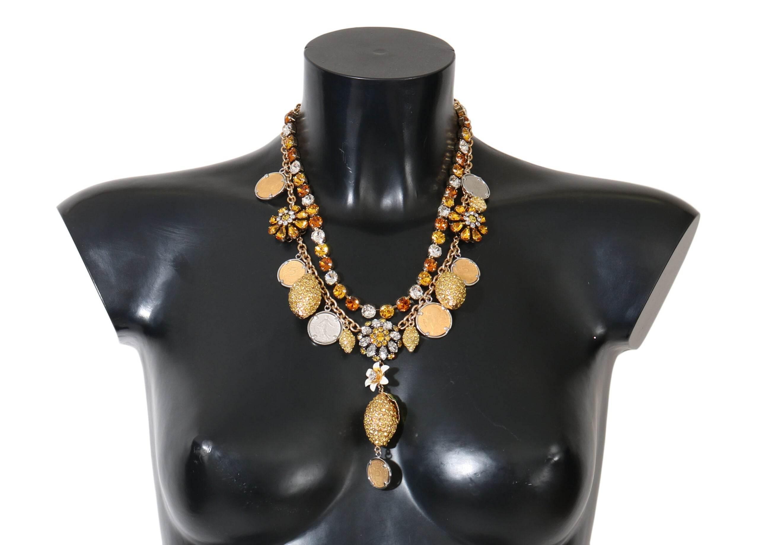 Dolce & Gabbana Elegant Gold-Plated Statement Necklace - Hilstor