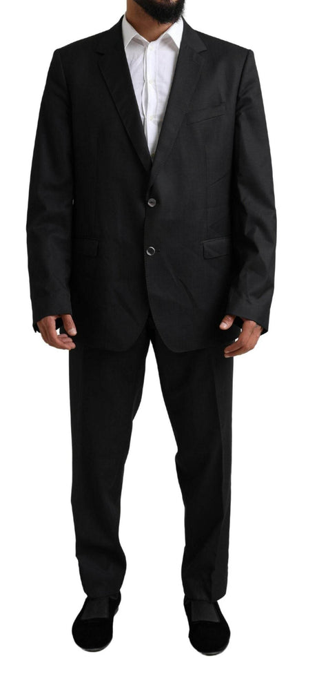 Dolce & Gabbana Black MARTINI Single Breasted 2 Piece Suit - Hilstor