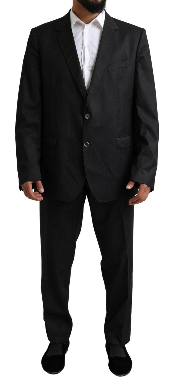 Dolce & Gabbana Black MARTINI Single Breasted 2 Piece Suit - Hilstor