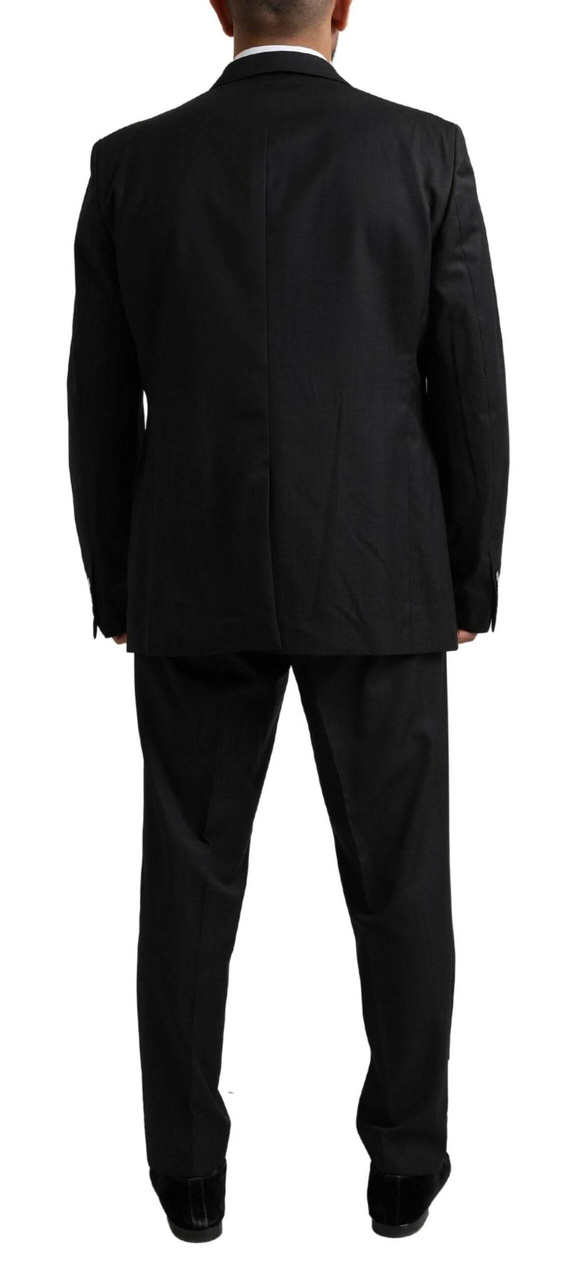 Dolce & Gabbana Black MARTINI Single Breasted 2 Piece Suit - Hilstor
