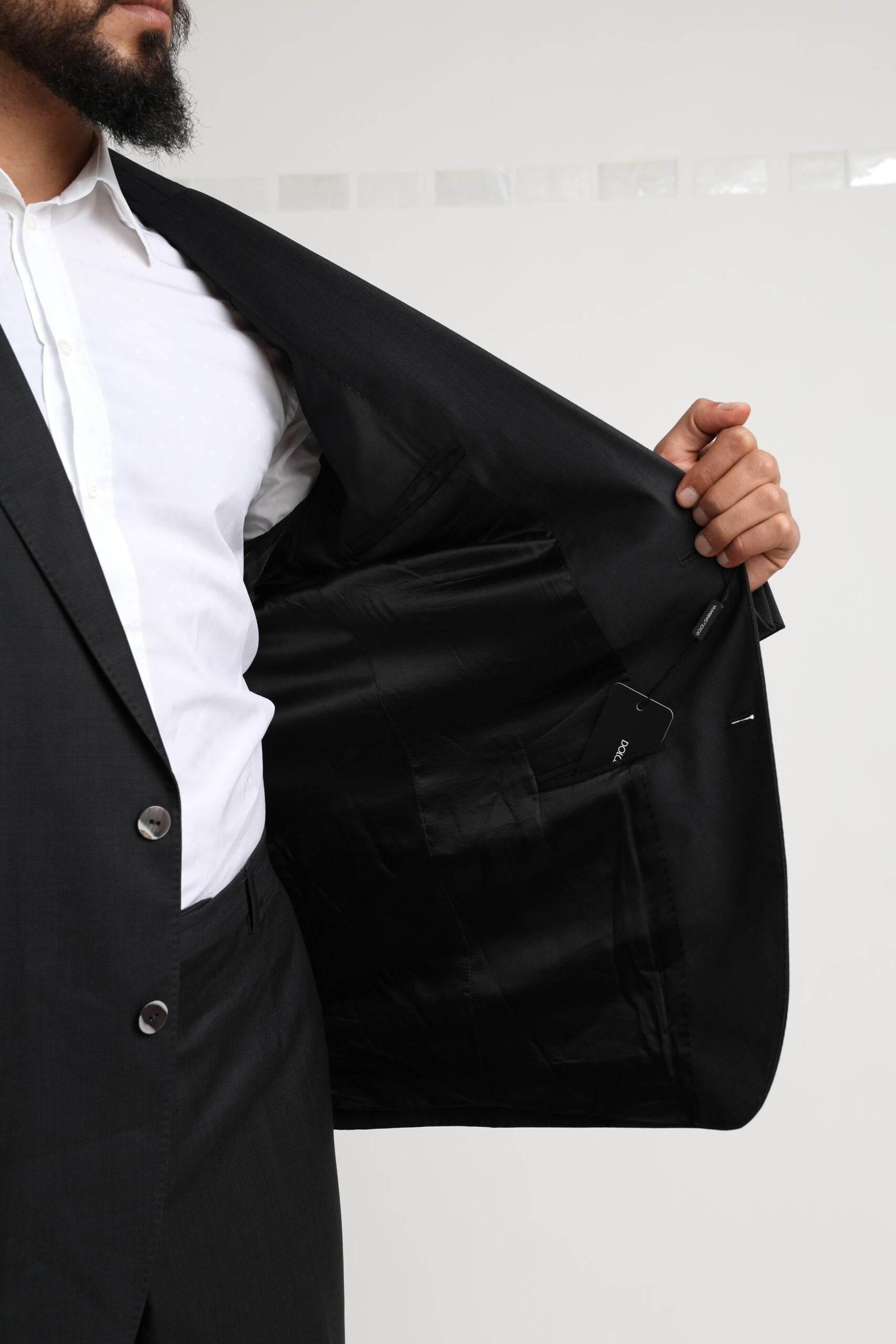 Dolce & Gabbana Black MARTINI Single Breasted 2 Piece Suit - Hilstor