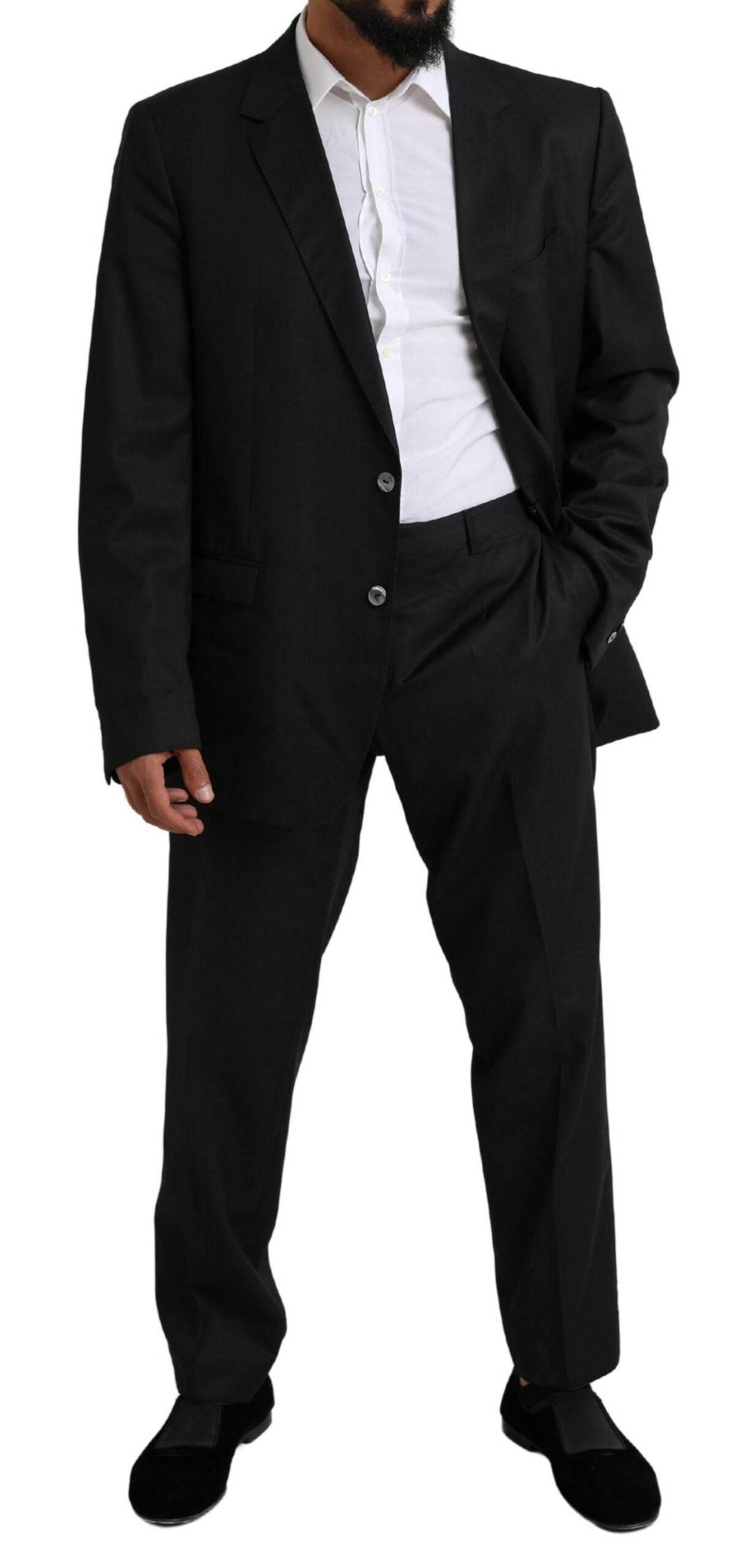 Dolce & Gabbana Black MARTINI Single Breasted 2 Piece Suit - Hilstor