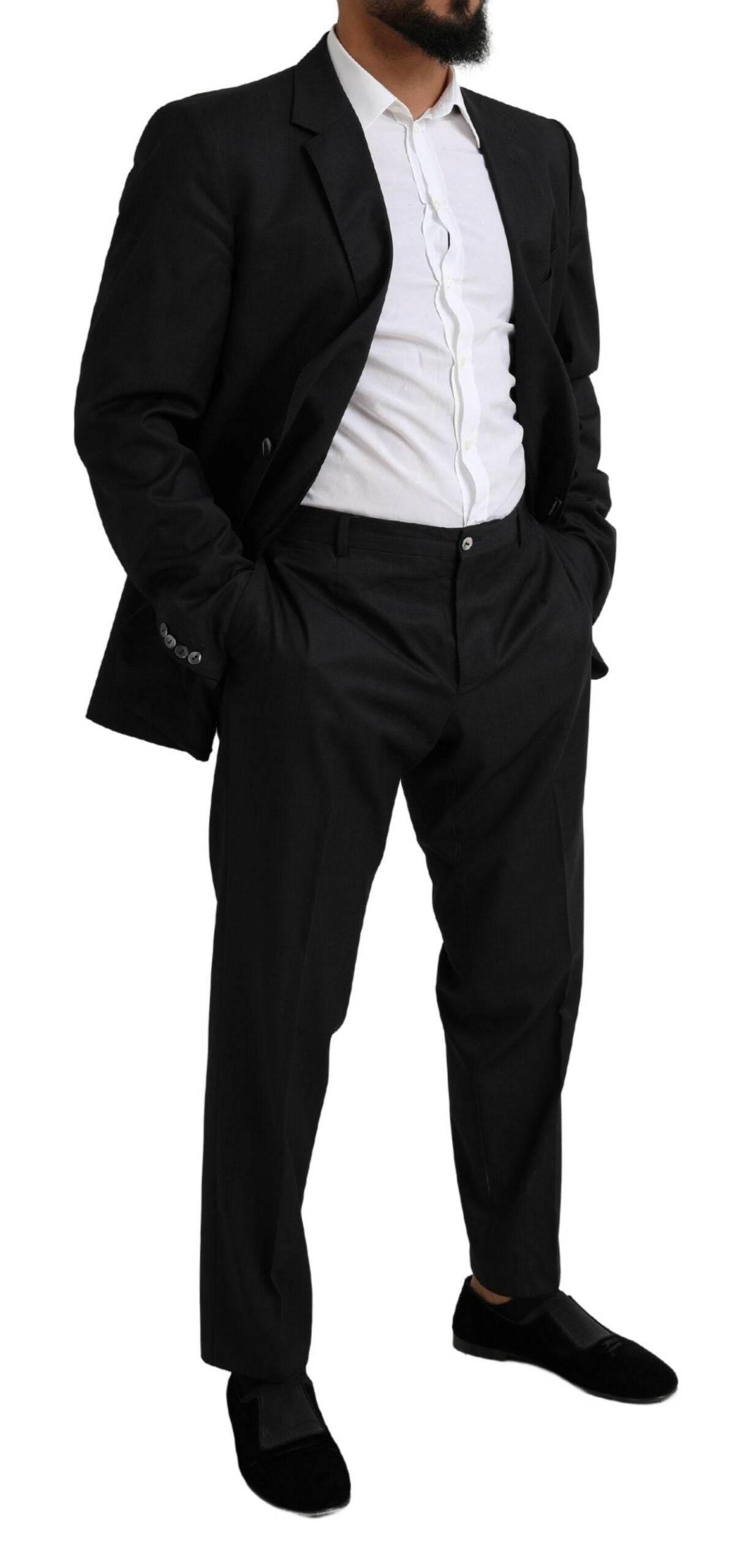 Dolce & Gabbana Black MARTINI Single Breasted 2 Piece Suit - Hilstor