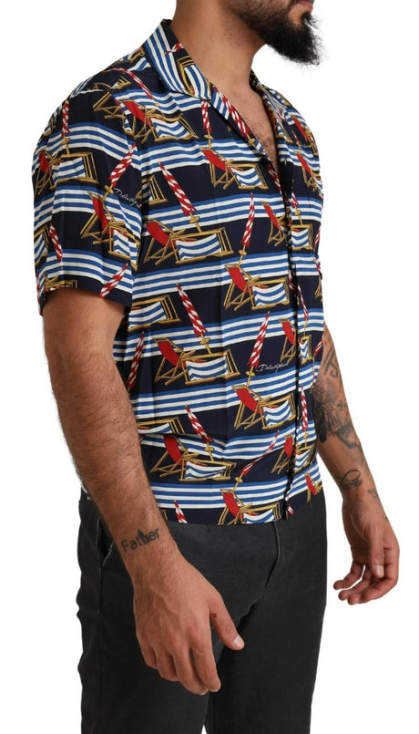 Dolce & Gabbana Elegant Multicolor Silk Casual Shirt - Hilstor