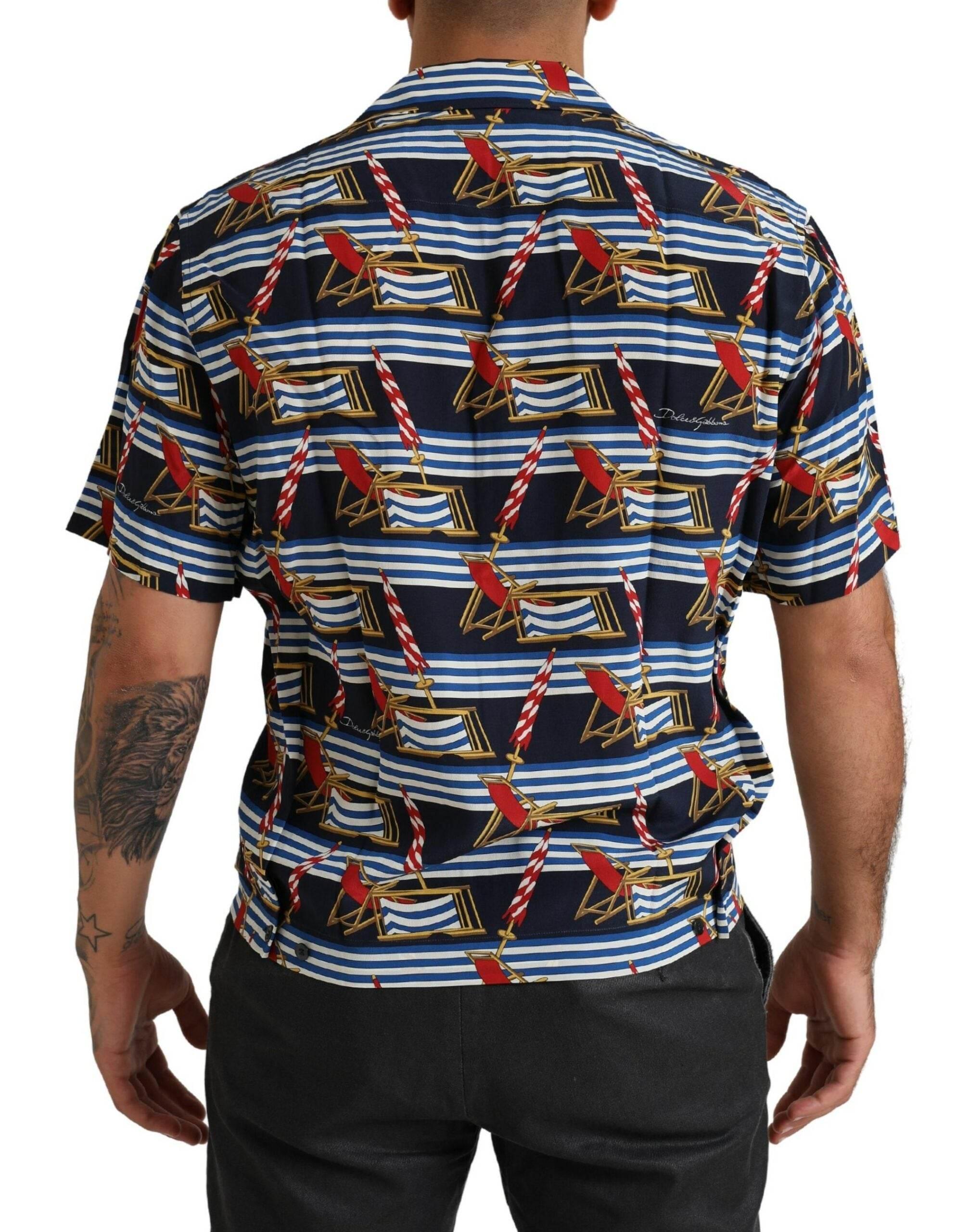 Dolce & Gabbana Elegant Multicolor Silk Casual Shirt - Hilstor