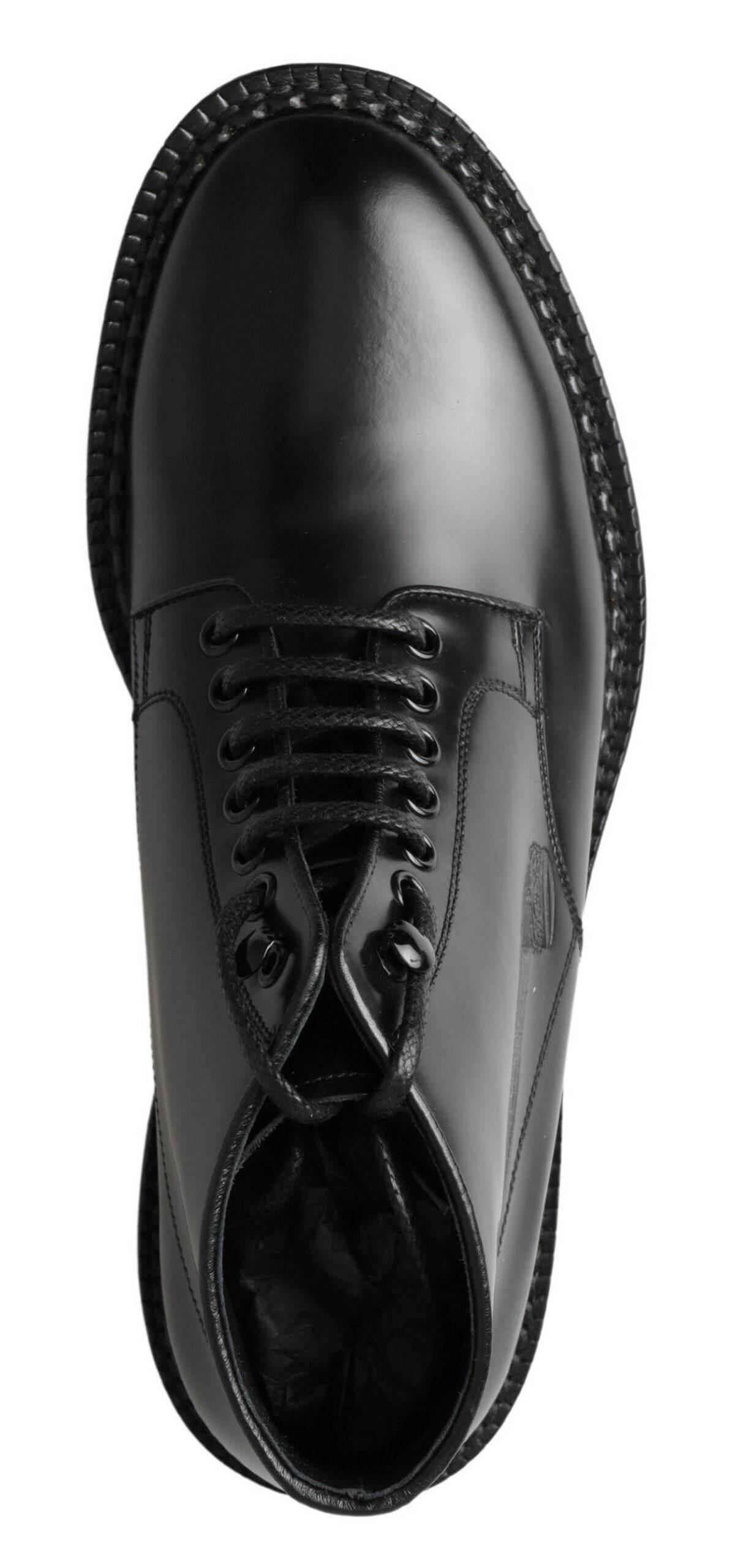 Dolce & Gabbana Elegant Black Leather Men's Boots - Hilstor