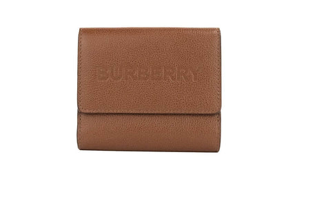 Burberry Luna Tan Grained Leather Small Coin Pouch Snap Wallet - Hilstor